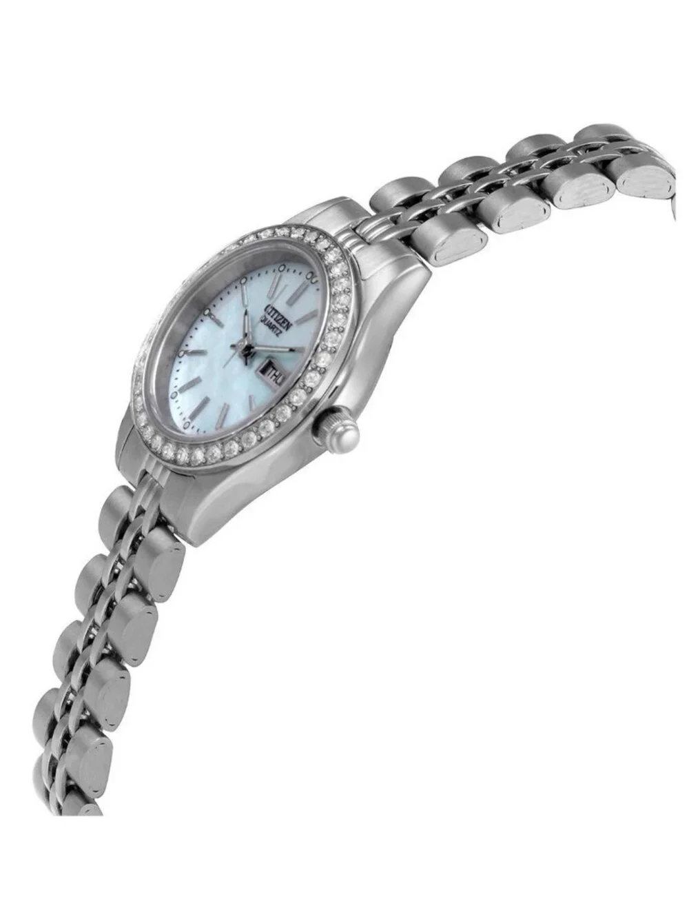 NWT Citizen Quartz Crystal Blue Dial Ladies Watch